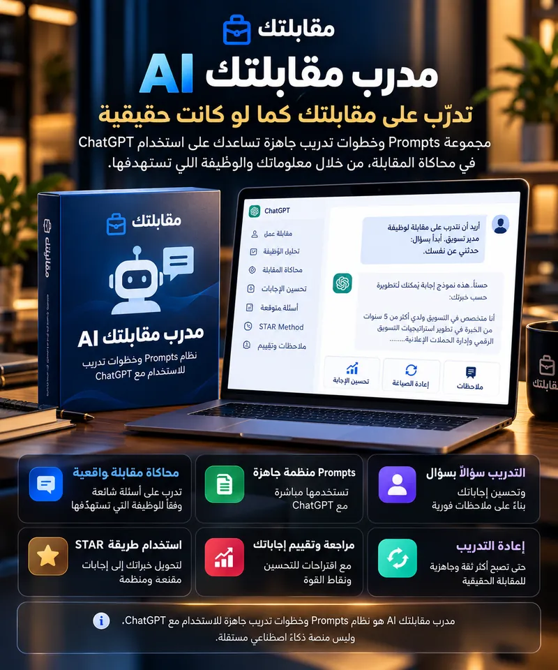 مدرب مقابلتك AI — تدريب على مقابلة Mock Interview
