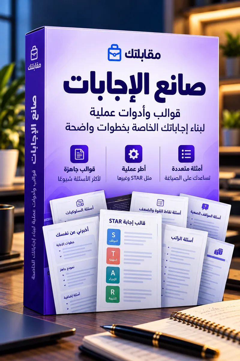 صانع الإجابات — قوالب وأطر عملية مثل STAR لبناء إجاباتك